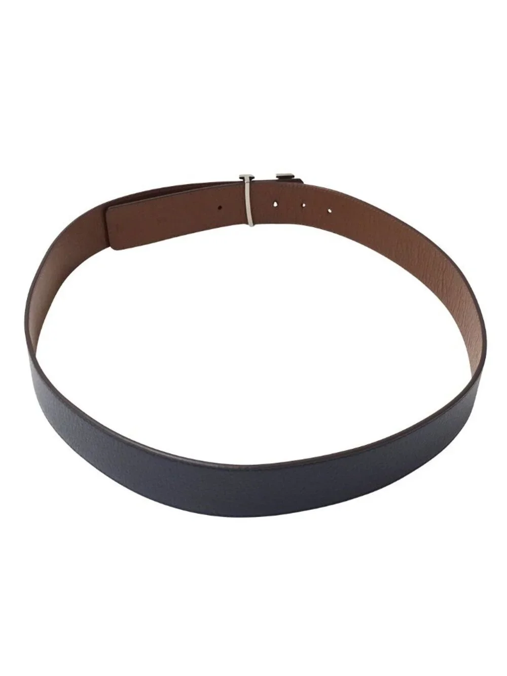 Louis Vuitton Belt LV Tilt Reverse Taurillon Navy Brown 100 40 Reversible